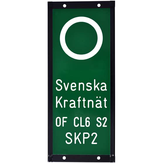 Skarvnummerskylt graverad